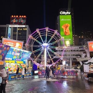 Colorful Ferris Wheel at Night